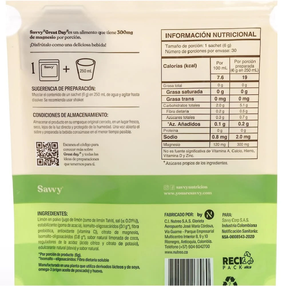 Citrato De Magnesio - 30 Sobres