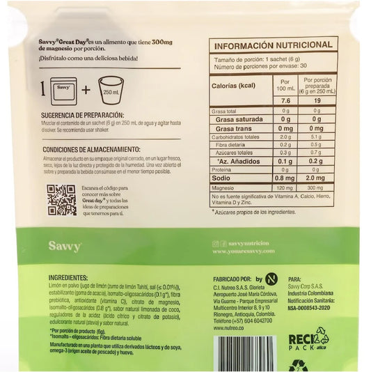 Citrato De Magnesio - 30 Sobres