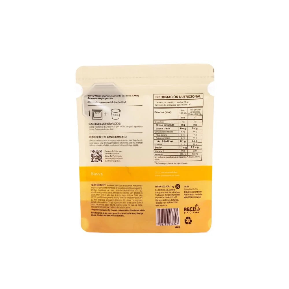 Citrato De Magnesio - 30 Sobres