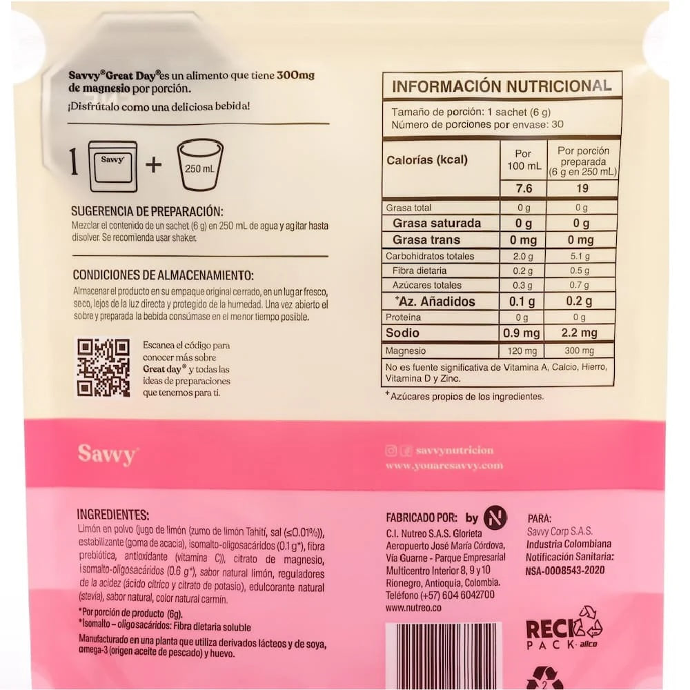 Citrato De Magnesio - 30 Sobres