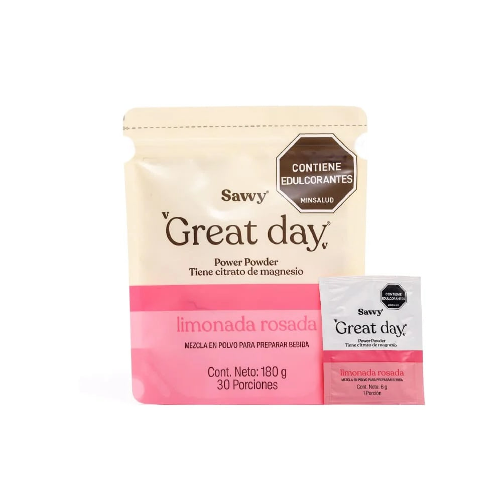 Citrato De Magnesio 180 G: Savvy Great Day (Coco, Rosada, Gingerine)