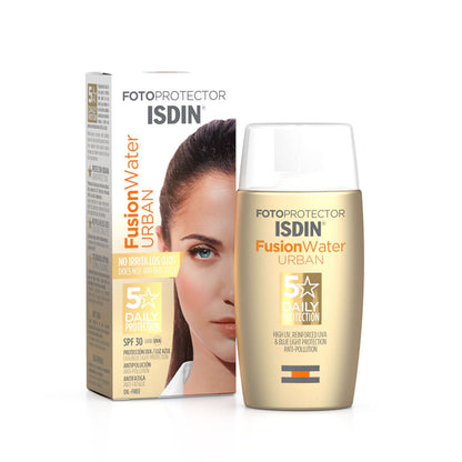 Fotoprotector Isdin Fusion Water (Blanco, Color, Urban) SPF 50+